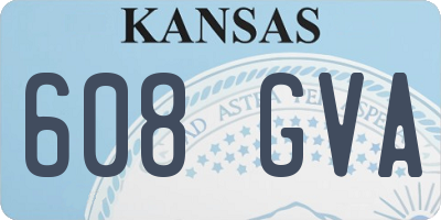 KS license plate 608GVA