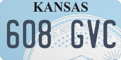 KS license plate 608GVC