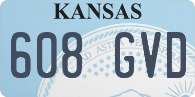 KS license plate 608GVD