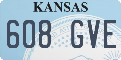 KS license plate 608GVE