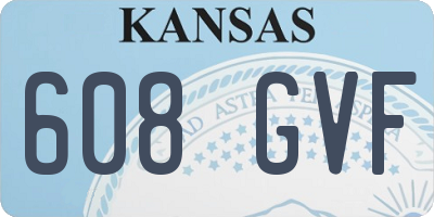 KS license plate 608GVF