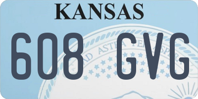 KS license plate 608GVG