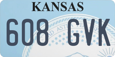 KS license plate 608GVK