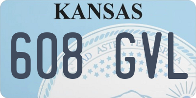 KS license plate 608GVL