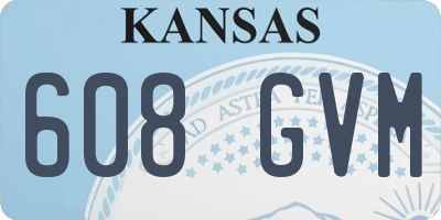 KS license plate 608GVM