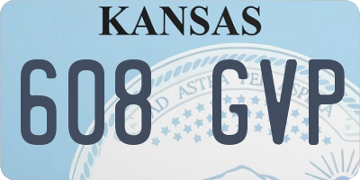 KS license plate 608GVP