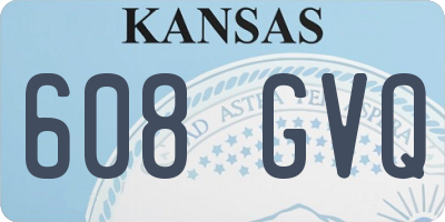 KS license plate 608GVQ