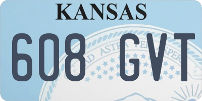 KS license plate 608GVT