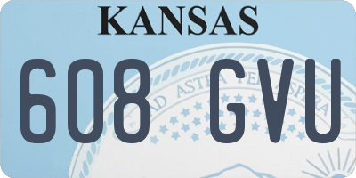 KS license plate 608GVU