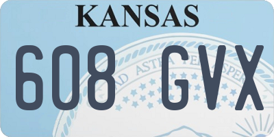 KS license plate 608GVX