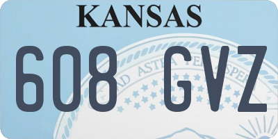 KS license plate 608GVZ