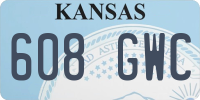 KS license plate 608GWC