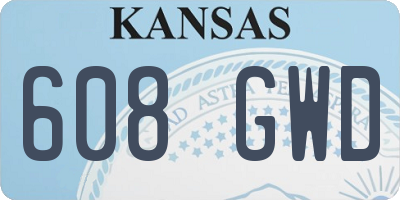 KS license plate 608GWD