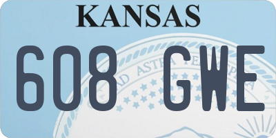 KS license plate 608GWE