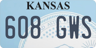 KS license plate 608GWS