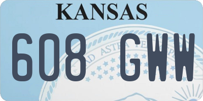 KS license plate 608GWW