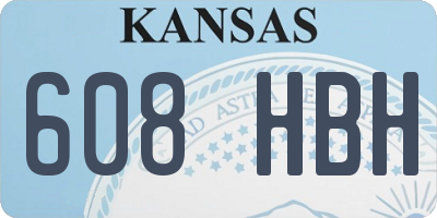 KS license plate 608HBH