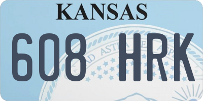 KS license plate 608HRK