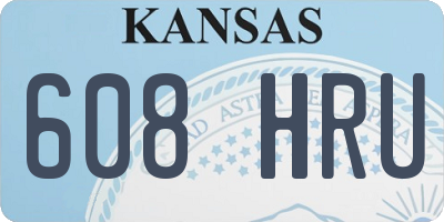 KS license plate 608HRU