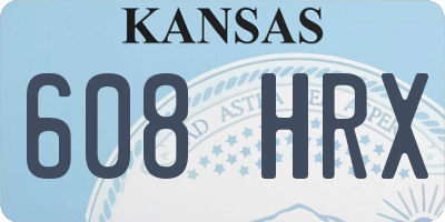 KS license plate 608HRX