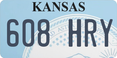 KS license plate 608HRY