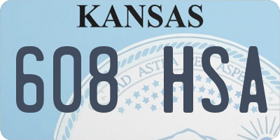 KS license plate 608HSA