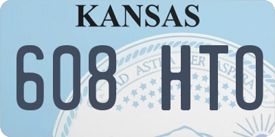 KS license plate 608HTO
