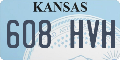 KS license plate 608HVH