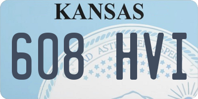 KS license plate 608HVI
