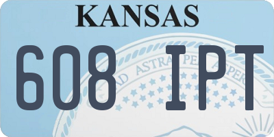 KS license plate 608IPT