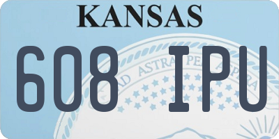 KS license plate 608IPU