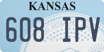 KS license plate 608IPV