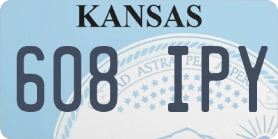 KS license plate 608IPY