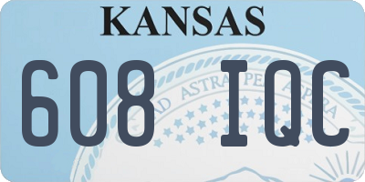 KS license plate 608IQC
