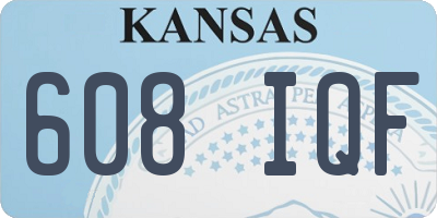 KS license plate 608IQF