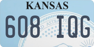 KS license plate 608IQG