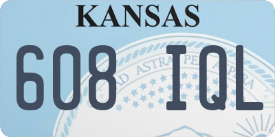 KS license plate 608IQL