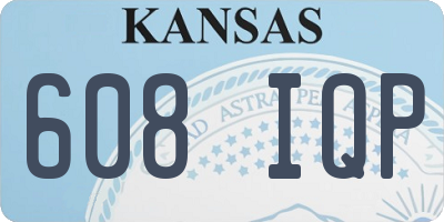 KS license plate 608IQP