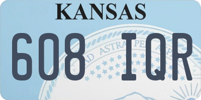 KS license plate 608IQR