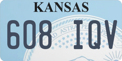 KS license plate 608IQV