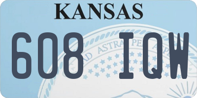 KS license plate 608IQW