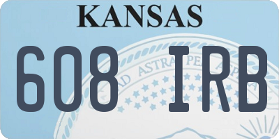 KS license plate 608IRB