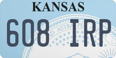 KS license plate 608IRP