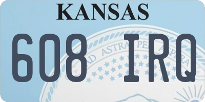 KS license plate 608IRQ
