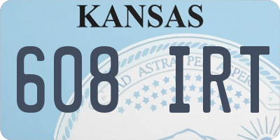 KS license plate 608IRT