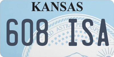 KS license plate 608ISA
