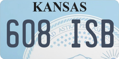 KS license plate 608ISB