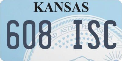 KS license plate 608ISC