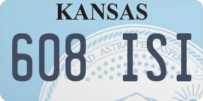 KS license plate 608ISI