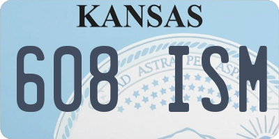 KS license plate 608ISM